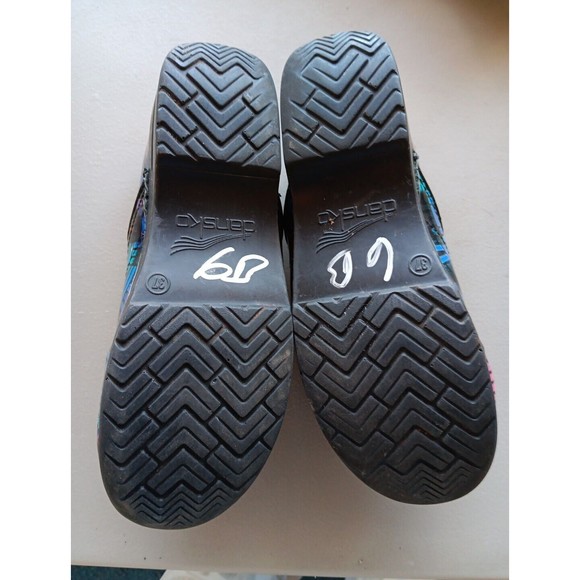 Dansko Patent Leather Nurse Professional Color Weave Clog Shoe  EU 37 US 6.5 - Picture 4 of 14